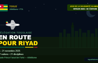 Les athlètes togolais en route pour les Jeux de la Solidarité Islamique 2025 à Riyad